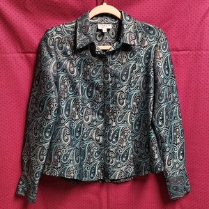 Vintage J'envie New York | Paisley Button-down
